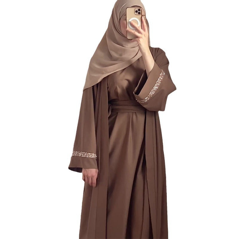 Camel Two-Piece Socialite Dress Set